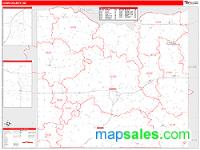 Iowa County, WI Wall Map Zip Code