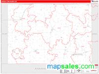 Lafayette County, WI Wall Map Zip Code