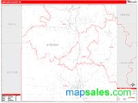Lincoln County, WI Wall Map Zip Code