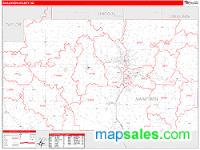 Marathon County, WI Wall Map Zip Code