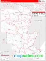 Marinette County, WI Wall Map Zip Code