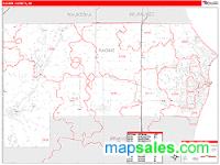 Racine County, WI Wall Map Zip Code