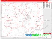 Rock County, WI Wall Map Zip Code
