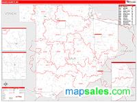 Sauk County, WI Wall Map Zip Code