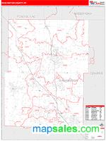 Washington County, WI Wall Map Zip Code