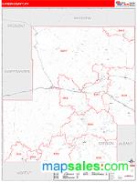 Carbon County, WY Wall Map Zip Code
