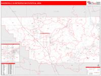 Bakersfield Metro Area Wall Map