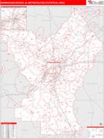 Birmingham-Hoover Metro Area Wall Map