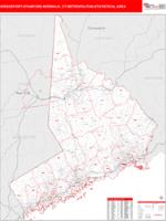 Bridgeport-Stamford-Norwalk Metro Area Wall Map