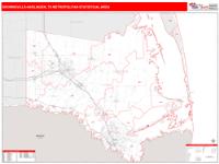 Brownsville-Harlingen Metro Area Wall Map