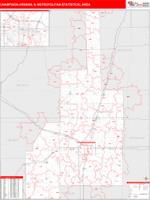 Champaign-Urbana Metro Area Wall Map