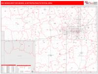 Des Moines-West Des Moines Metro Area Wall Map