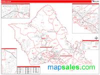 Honolulu Metro Area Wall Map