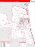 Jacksonville Metro Area Wall Map