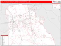 Lakeland-Winter Haven Metro Area Wall Map