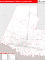 McAllen-Edinburg-Mission Metro Area Wall Map