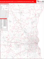 Milwaukee-Waukesha-West Allis Metro Area Wall Map