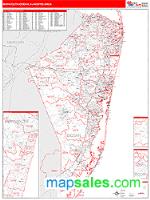 Monmouth-Ocean Metro Area Wall Map