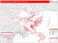 New Orleans-Metairie Metro Area Wall Map