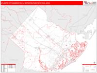 Atlantic City-Hammonton Metro Area Wall Map