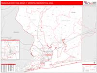 Pensacola-Ferry Pass-Brent Metro Area Wall Map