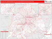 Philadelphia-Camden-Wilmington Metro Area Wall Map