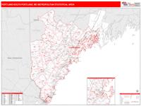 Portland-South Portland Metro Area Wall Map