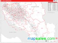 San Jose-Sunnyvale-Santa Clara Metro Area Wall Map