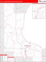 Bay City Metro Area Wall Map