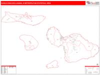Kahului-Wailuku-Lahaina Metro Area Wall Map