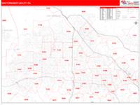 San Fernando Valley Metro Area Wall Map