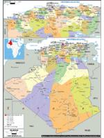 Algeria Political Wall Map