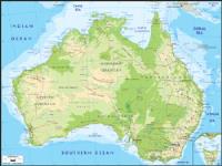 Australia Physical Wall Map