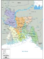 Bangladesh Political Wall Map