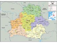 Belarus Political Wall Map