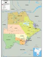 Botswana Political Map