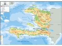 Haiti Physical Wall Map