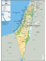 Israel Physical Wall Map