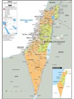 Israel Political Wall Map