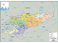 Kyrgyzstan Political Wall Map