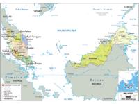 Malaysia Political Wall Map