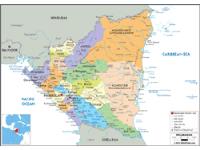 Nicaragua Political Wall Map