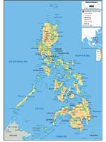 Philippines Physical Wall Map