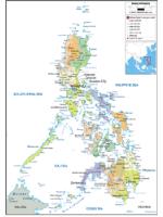 Philippines Political Wall Map