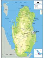 Qatar Physical Map