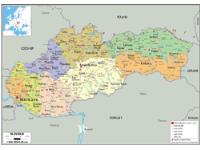 Slovakia Political Wall Map