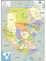 Sudan Political Wall Map