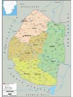 Swaziland Political Wall Map