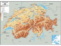 Switzerland Physical Wall Map