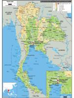 Thailand Physical Map
